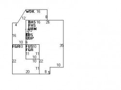 122 Cleveland St, Newton MA  02465-1532 floor plan