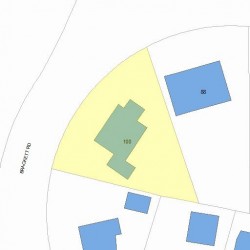 100 Brackett Rd, Newton MA  02458-2614 plot plan