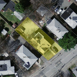 1665 Centre St, Newton MA 02461-1521 aerial view