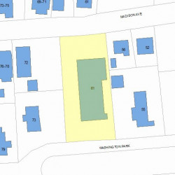 61 Washington Park, Newton MA  02460-1915 plot plan