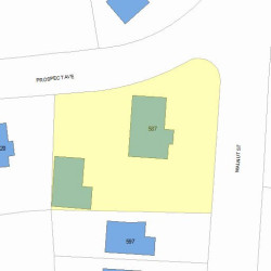 587 Walnut St, Newton MA 02460-2466 plot plan