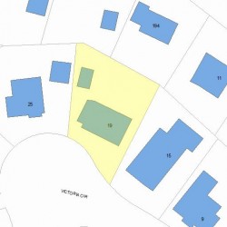 19 Victoria Cir, Newton MA 02459-1016 plot plan