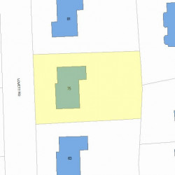 75 Lovett Rd, Newton MA  02459-3107 plot plan