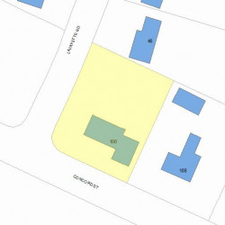 100 Concord St, Newton MA  02462-1005 plot plan