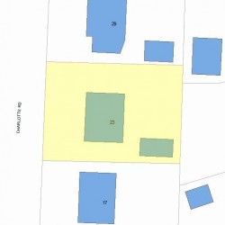 23 Charlotte Rd, Newton MA 02459-1707 plot plan