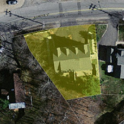 117 Florence St, Newton MA 02459 aerial view