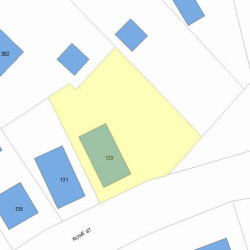 129 Rowe St, Newton MA 02466-1527 plot plan