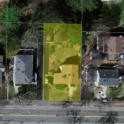 977 Beacon St, Newton MA  02459-1722 aerial view