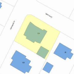 124 Grasmere St, Newton MA  02458-2235 plot plan