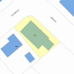 538 California St, Newton MA  02460-1243 plot plan