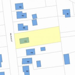 172 Melrose St, Newton MA 02466-1111 plot plan