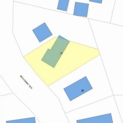 24 Woodbine Ter, Newton MA  02466-1807 plot plan