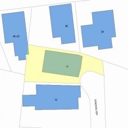 14 Gordon Ter, Newton MA  02458-1617 plot plan