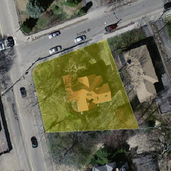 454 Walnut St, Newton MA 02460-2280 aerial view