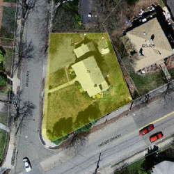 74 Davis Ave, Newton MA 02465-1924 aerial view