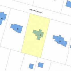 42 Eliot Memorial Rd, Newton MA 02458-2704 plot plan