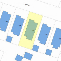 158 Pearl St, Newton MA  02458-1444 plot plan
