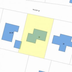 30 Hilltop St, Newton MA 02458-1819 plot plan