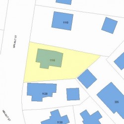 1116 Walnut St, Newton MA  02461-1264 plot plan