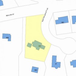 600 Beacon St, Newton MA 02459-2004 plot plan