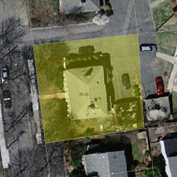 26 Gay St, Newton MA 02460-2213 aerial view