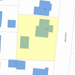 21 Tarleton Rd, Newton MA 02459-1732 plot plan
