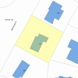 141 Brookline St, Newton MA 02467 plot plan