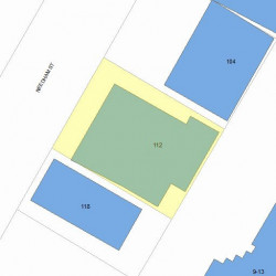 112 Needham St, Newton MA 02464-1500 plot plan