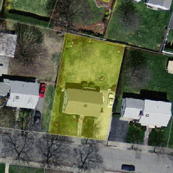 49 Upham St, Newton MA  02465-1546 aerial view