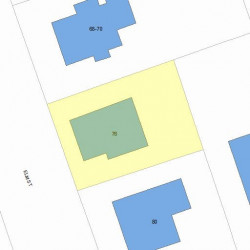 76 Elm St, Newton MA  02465-1806 plot plan