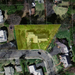 14 Manor House Rd, Newton MA  02459-1520 aerial view