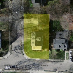 20 Applegarth St, Newton MA  02459-1111 aerial view