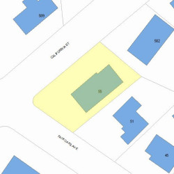 55 Fair Oaks Ave, Newton MA 02460-1216 plot plan