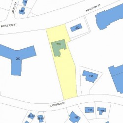 250 Boylston St, Newton MA  02461 plot plan