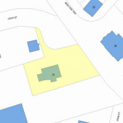 66 John St, Newton MA  02459-2304 plot plan