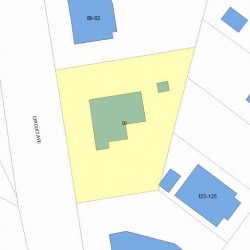 90 Circuit Ave, Newton MA  02461-1603 plot plan
