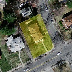 93 Adella Ave, Newton MA 02465-1921 aerial view