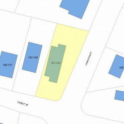141 Langdon St, Newton MA 02458-1982 plot plan