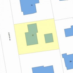 22 Exmoor Rd, Newton MA 02459-1208 plot plan