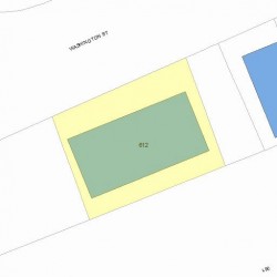 612 Washington St, Newton MA 02458-1453 plot plan