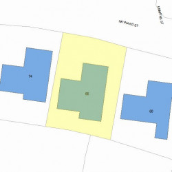 66 Maynard St, Newton MA  02465-1359 plot plan