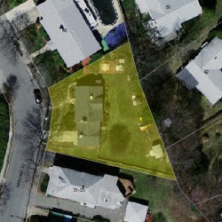 37 Harding St, Newton MA 02465-1300 aerial view