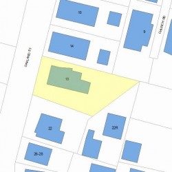 18 Oakland St, Newton MA  02458-1801 plot plan