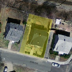 5 Josselyn Pl, Newton MA  02461-1609 aerial view