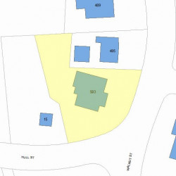 503 Walnut St, Newton MA 02460-2281 plot plan