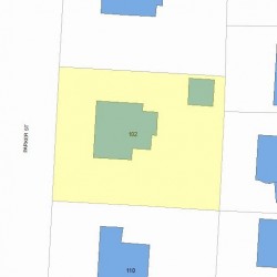 102 Parker St, Newton MA 02459-2552 plot plan