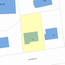 35 Madison Ave, Newton MA 02460-1904 plot plan