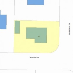 43 Bracebridge Rd, Newton MA  02459-1728 plot plan