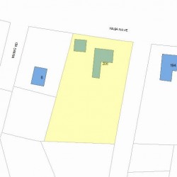 206 Waban Ave, Newton MA 02468-2107 plot plan