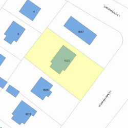 1623 Washington St, Newton MA 02465-2229 plot plan